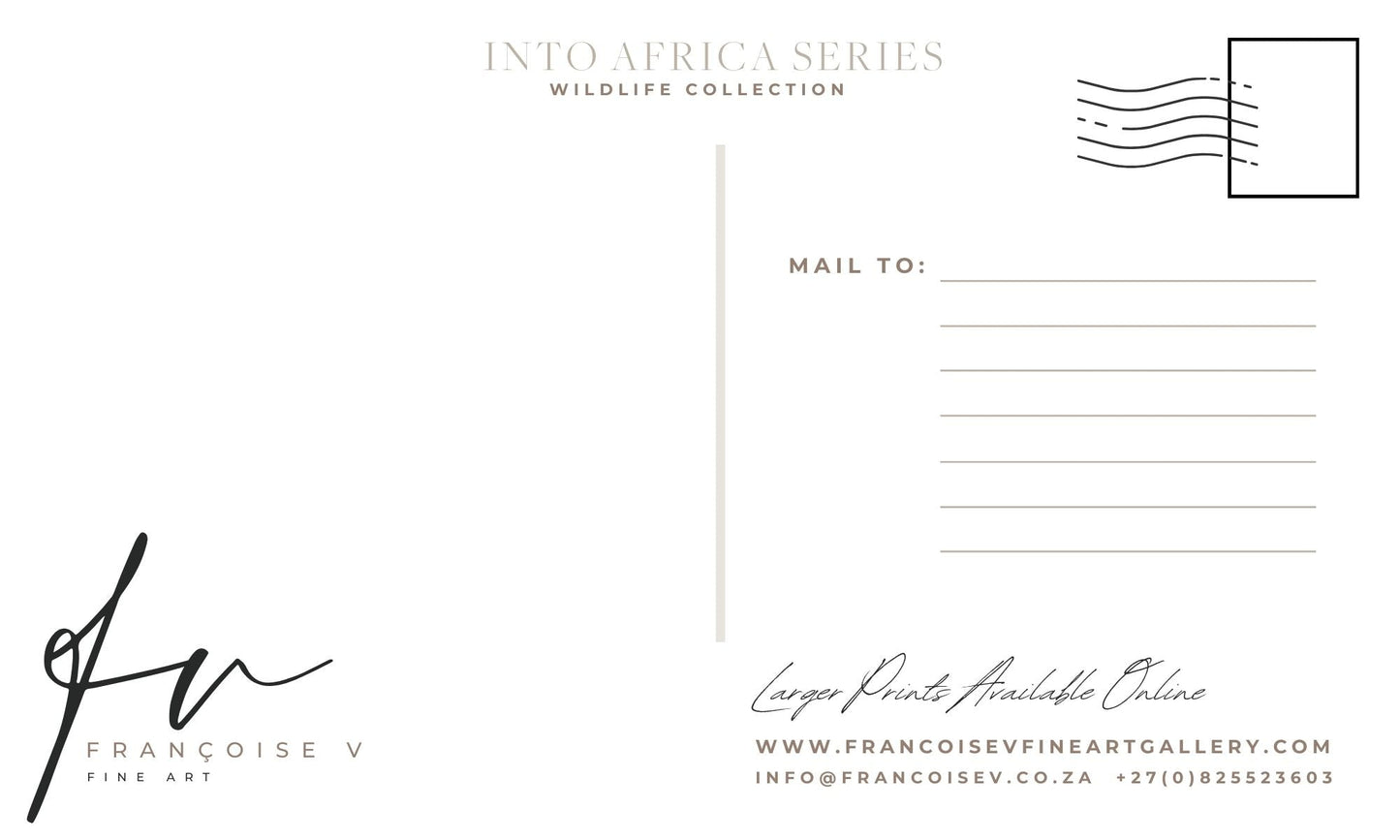 Africas Elegance Postcard
